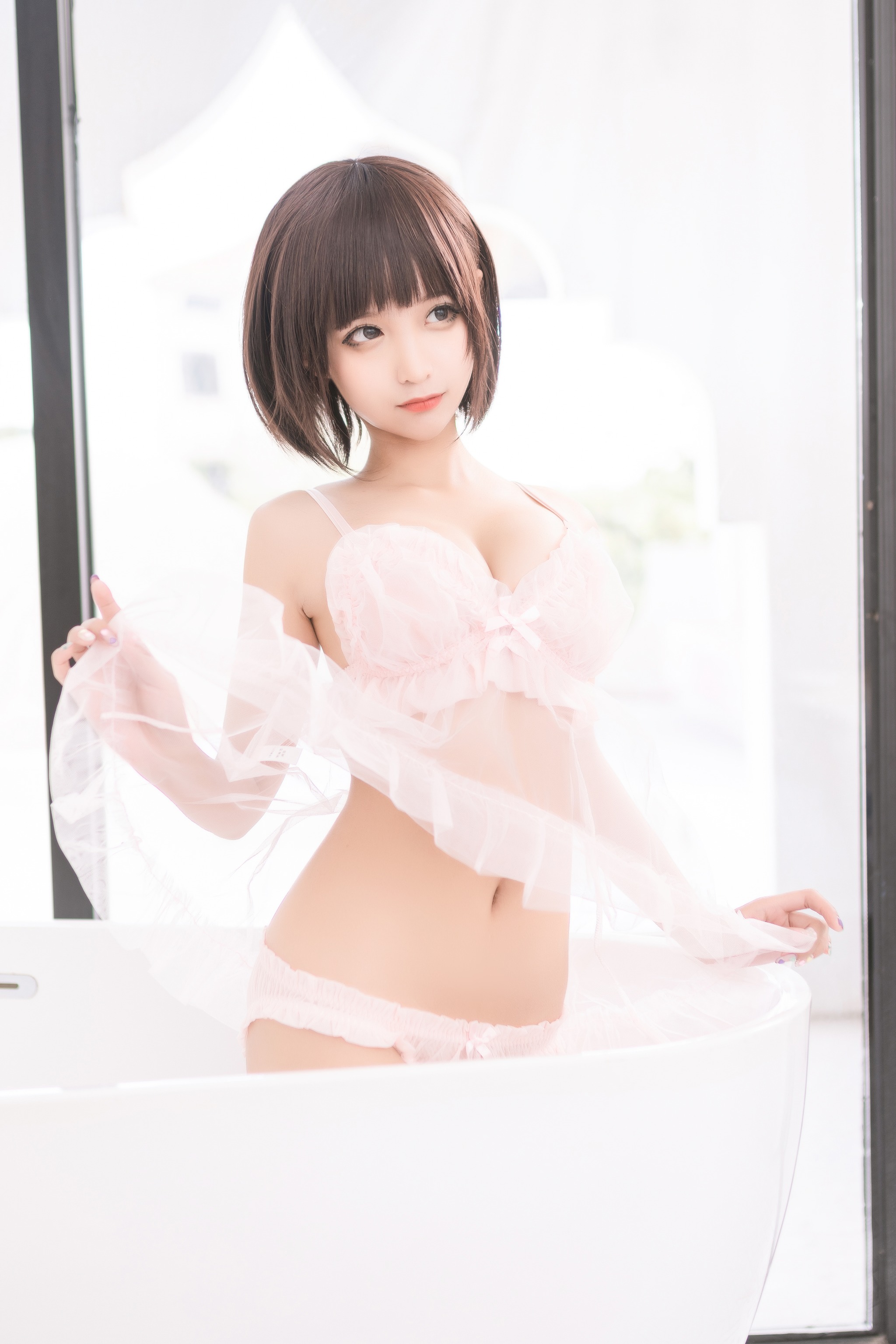 蠢沫沫 – NO.182 沫沫真爱版 粉纱 [40P]-XikXak